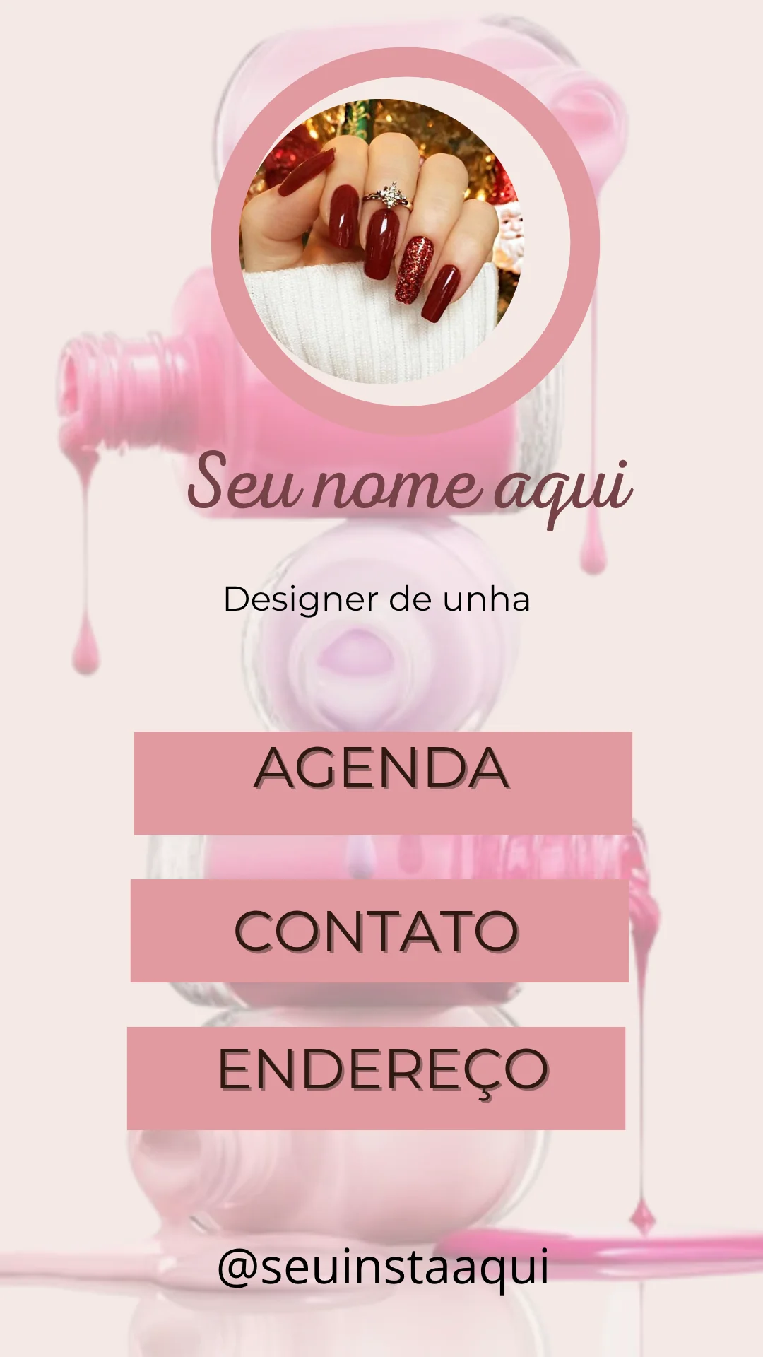 Modelo 1 de cartão digital, com campos para personalizar